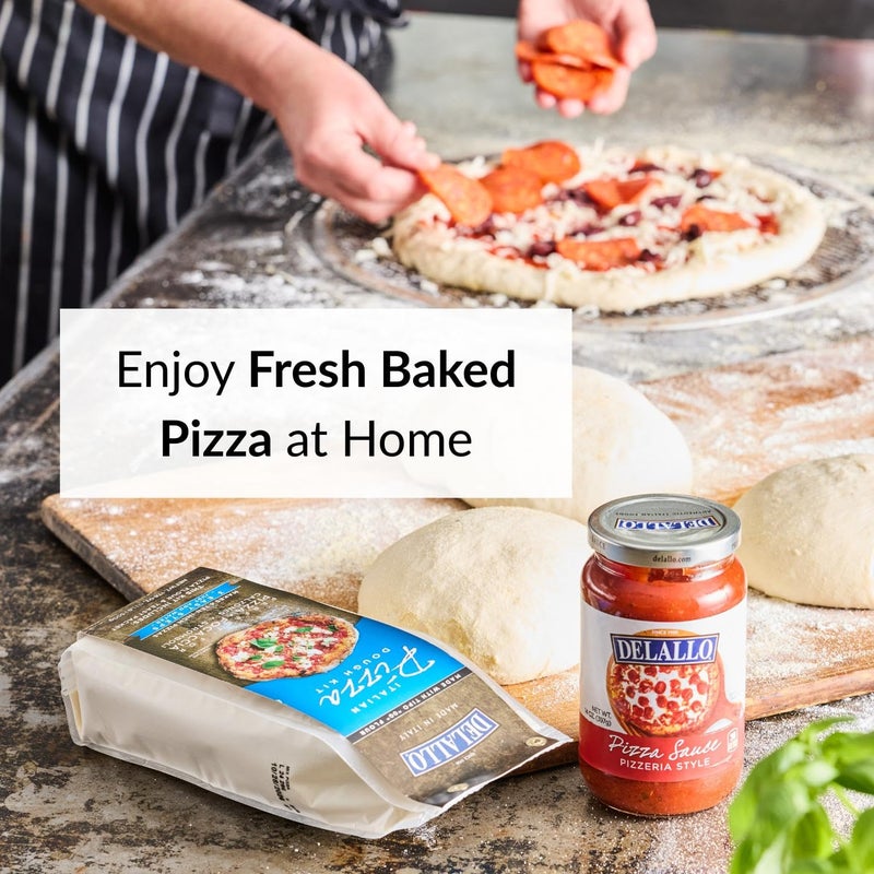 DeLallo, Italian Pizza Dough Kit, Pizza Crust Mix for Garlic Knots, Calzones, and Breadsticks, 00 Superfine Flour, Includes Instant Yeast Packet, Non-GMO, 17.6 oz Bag, (2 Pack) - Image 2